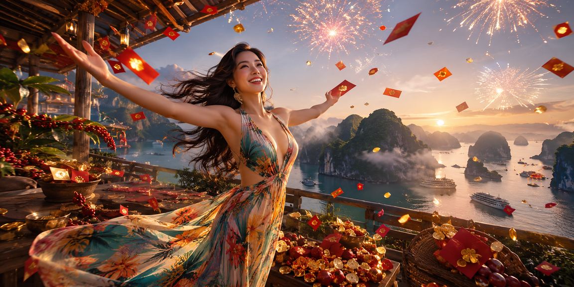Phong bao đỏ thưởng tết tại Vịnh Hạ Long – khuyến mãi anime14 Việt Nam